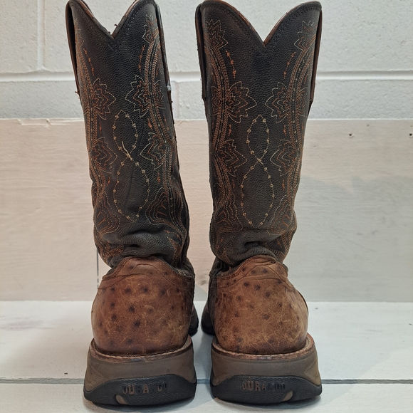 Durango Tan and Gray Heeled Boots - Picture 4 of 7